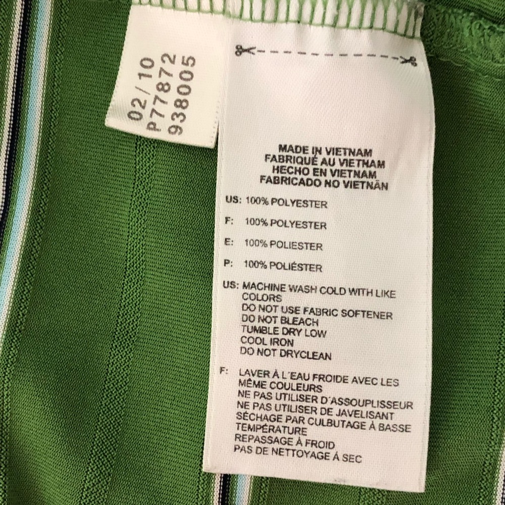 ADIDAS GOLF SHIRT Sz XL Climalite stripes green - Picture 5 of 8